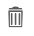 A close-up of the Delete icon as it appears on the top toolbar on the Venngage Editor: the silhouette of a trash can.