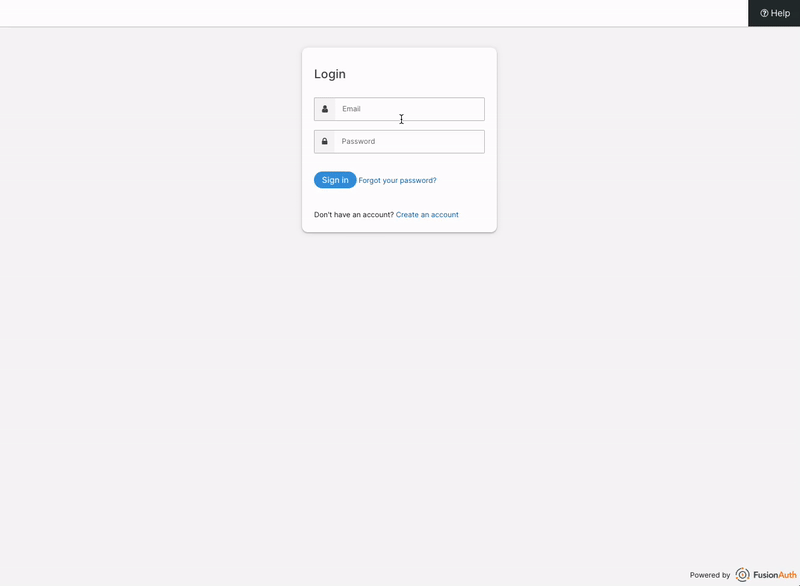 A login modal appears on the portal page for the user to enable Two-factor authentication. The user enters the email address and password associated with their Venngage profile into the login modal. The user hits 'Enter' (Return) to confirm; the TFA page redirects the user to a confirmation page.