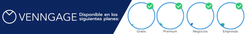 Disponible en los siguientes planes de suscripción de Venngage: Gratis, Premium, Negocios y Empresas.