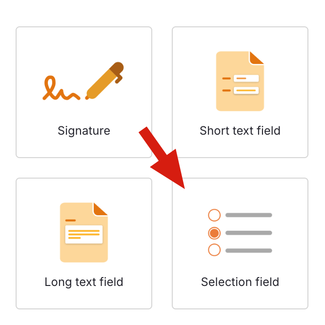 Image showing the selection field widget