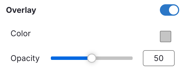 Image in the editor showing the color overlay tool